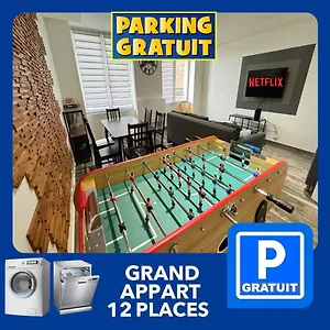 Appartement 22 Chic & Cosy Grand 92m2 Parking Gratuit Hypercentre Netflix, Saint-Etienne (Loire)